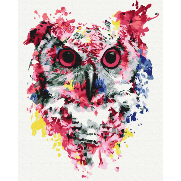 Картина по номерам Поп Арт - Сова в красках