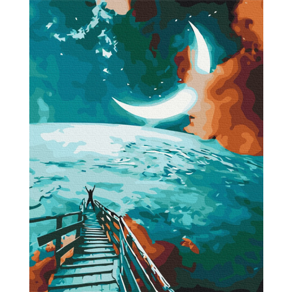 Картина по номерам Космос - Дорога на Луну