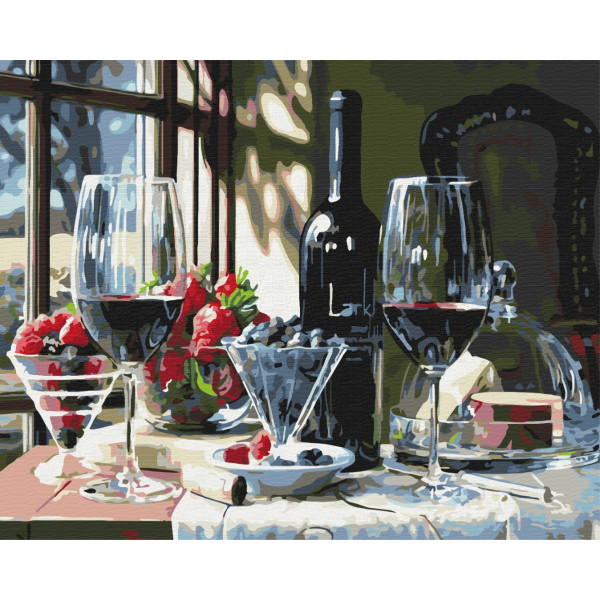 Картина по номерам Натюрморти - Винний десерт