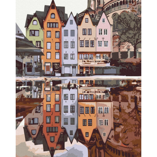 Картина по номерам Города - Відображення Стокгольма