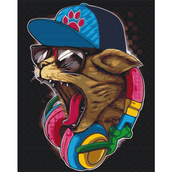 Картина по номерам Тварини, птахи та риби - Котячий трек