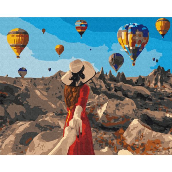 Картина по номерам Города - Путешественница в Каппадокии
