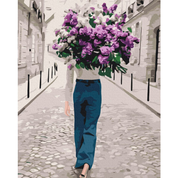 Картина по номерам Квіти - Бузкова прогулянка