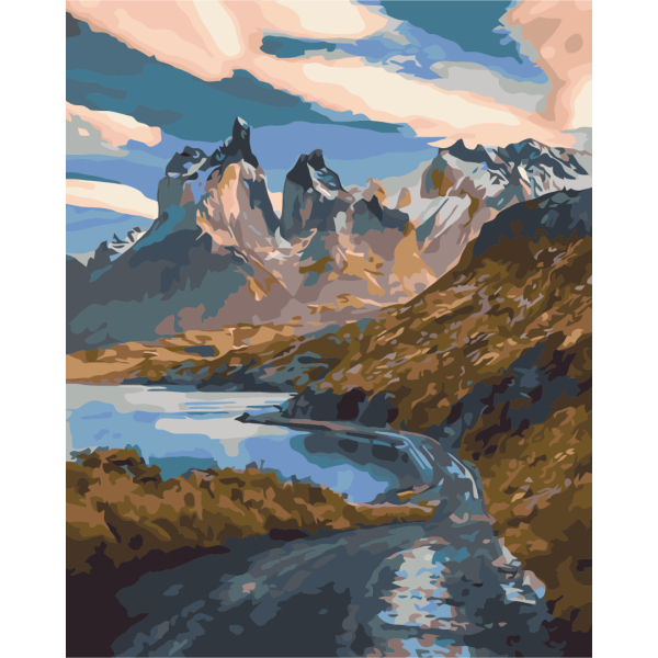 Картина по номерам Природа - Горный серпантин