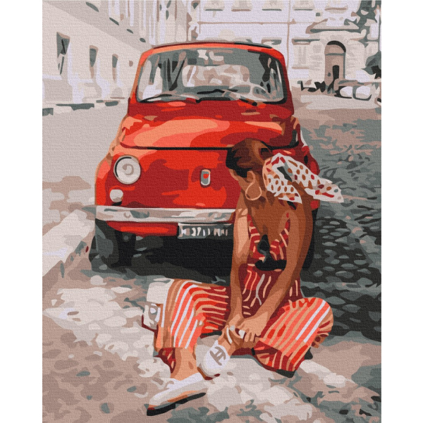 Картина по номерам Люди на картинах - Літо в червоному