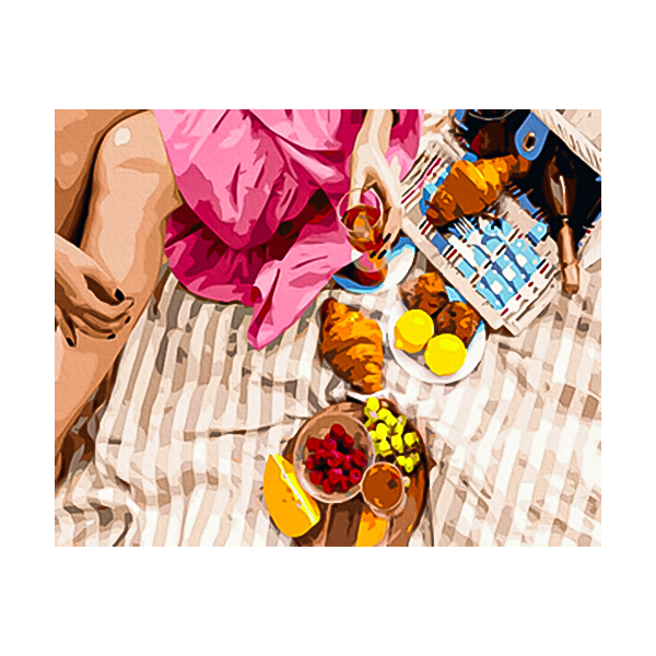 Картина по номерам Натюрморти - Смаколики на пікнік