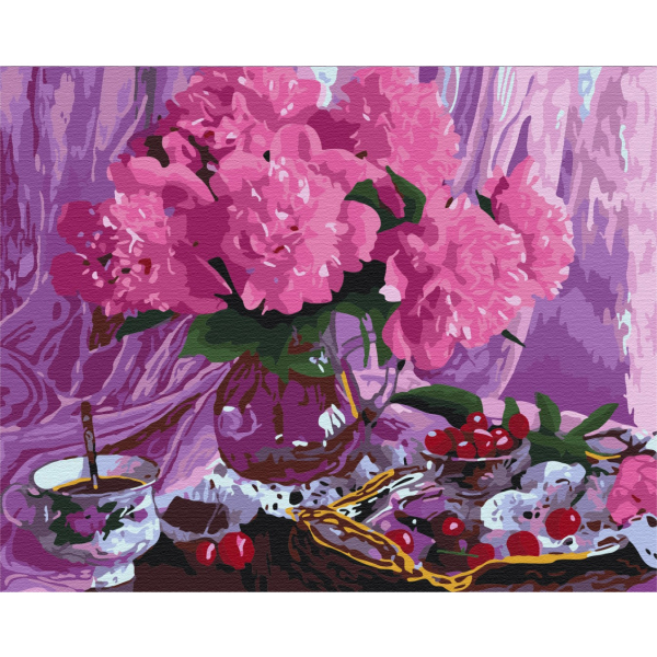 Картина по номерам Квіти - Півонії