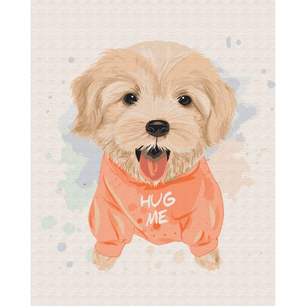 Картина по номерам Для початківців - Собачка дружок