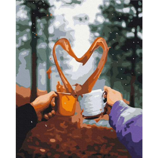 Картина по номерам Романтика - Романтическое утро в лесу