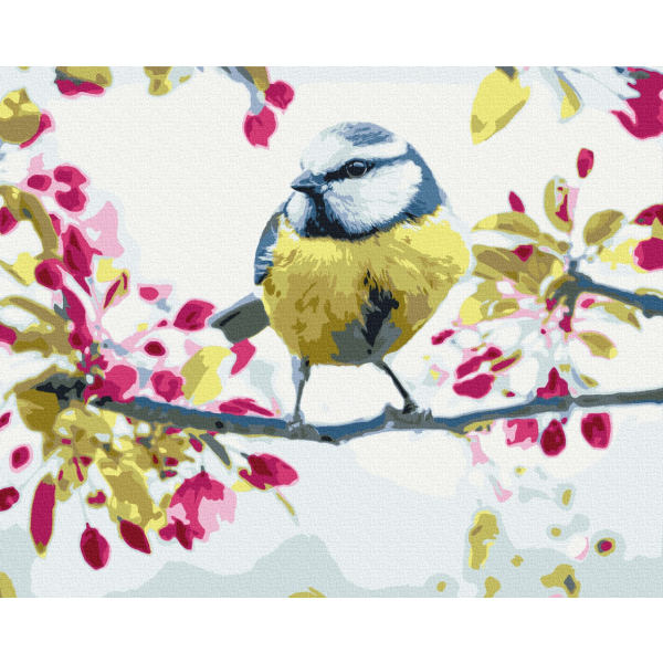 Картина по номерам Тварини, птахи та риби - Весняна синичка