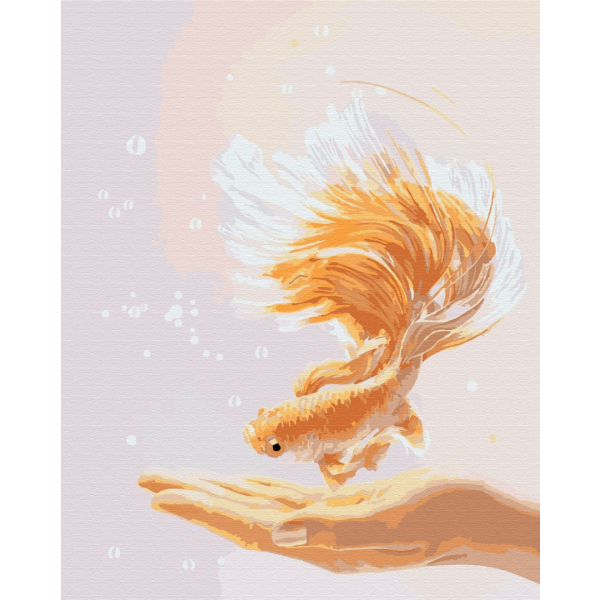 Картина по номерам Тварини, птахи та риби - Бажання для рибки