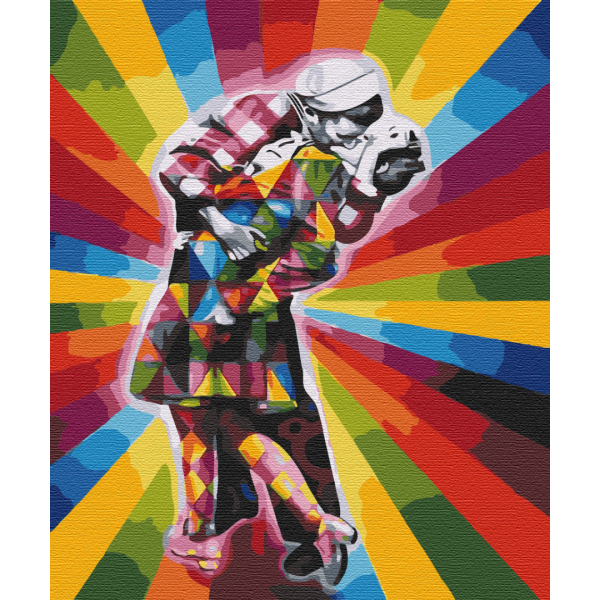 Картина по номерам Поп Арт - Поцілунок поп-арт