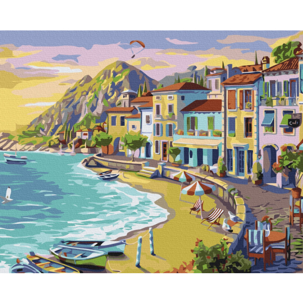 Картина по номерам Пейзажі - Приморське містечко