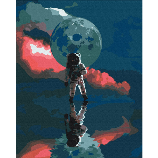 Картина по номерам Космос - День на місяці
