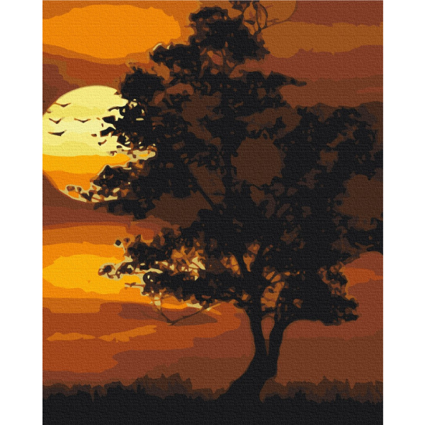 Картина по номерам Пейзажі - Палаючий захід