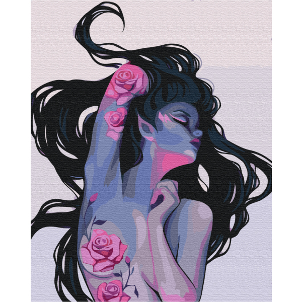 Картина по номерам Абстракції - Татуювання ельфійки