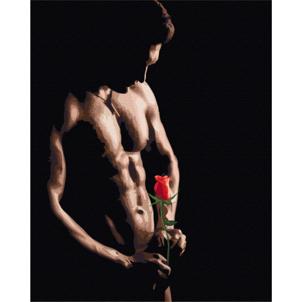 Картина по номерам Романтика - Троянда пристрасті