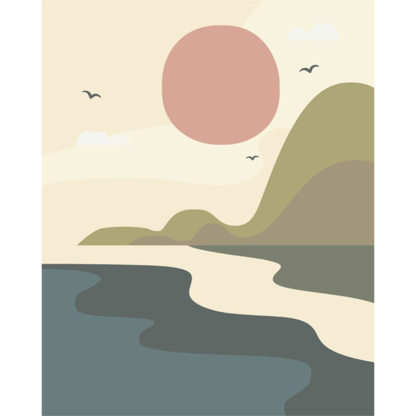 Картина по номерам Для початківців - Сонце Японії початок