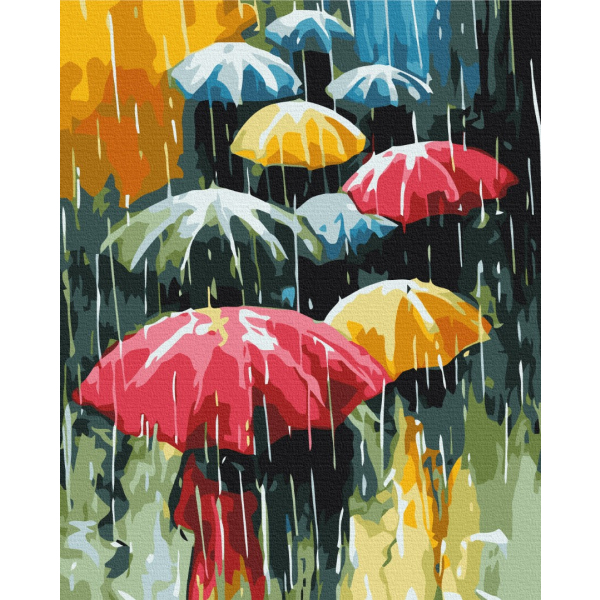 Картина по номерам Поп Арт - Кольоровий дощ