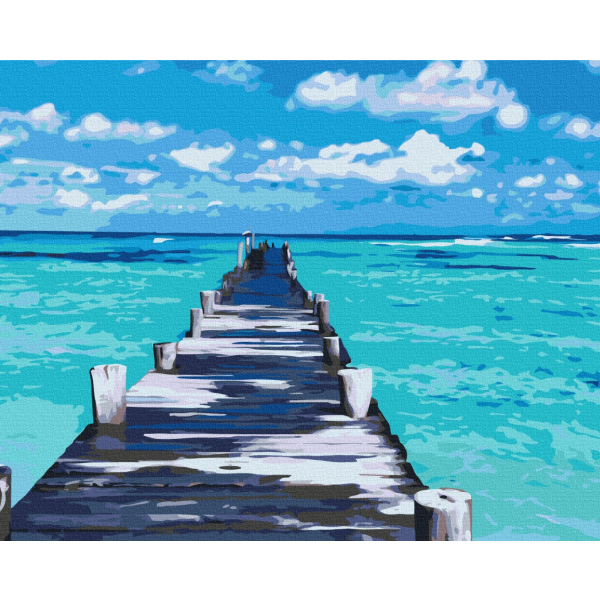 Картина по номерам Природа - Лазурная дорога