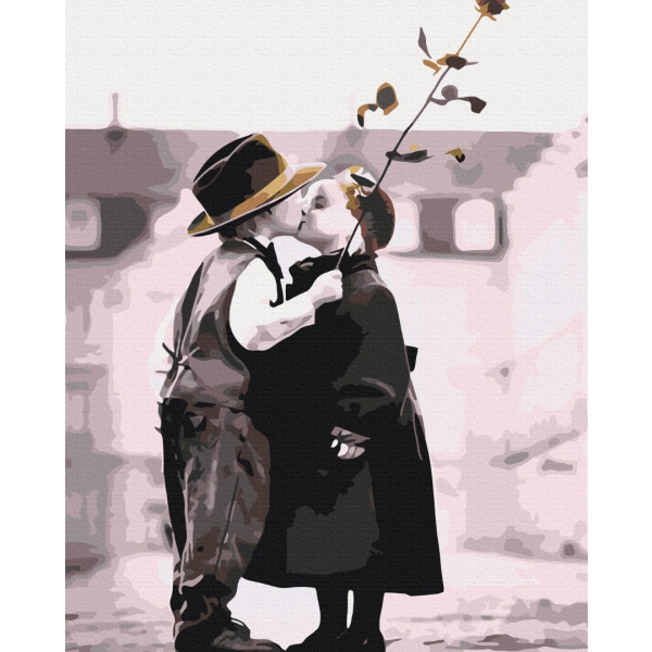 Картина по номерам Романтика - Перший поцілунок