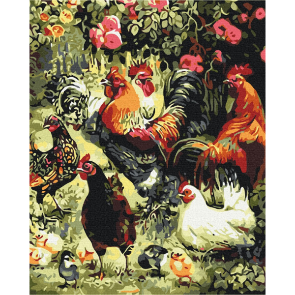 Картина по номерам Тварини, птахи та риби - Бабусина мрія