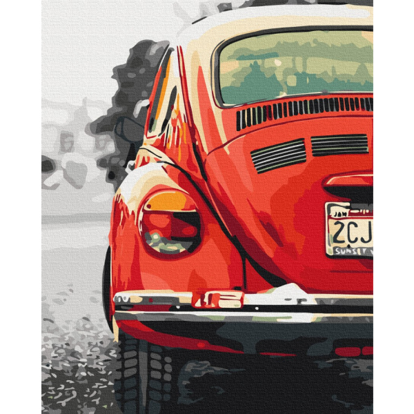 Картина по номерам Кораблі, автомобілі та літаки - Красное ретро