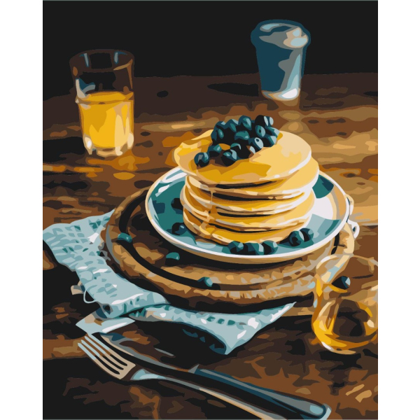 Картина по номерам Натюрморти - Медові оладки