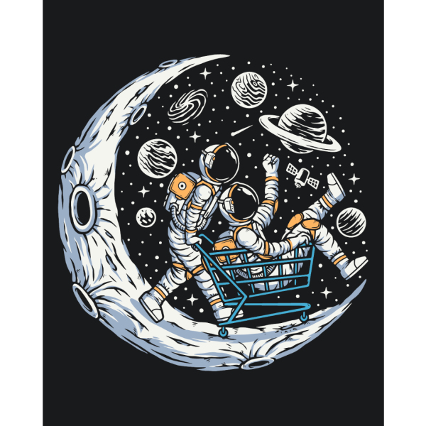 Картина по номерам Космос - Лунные герои