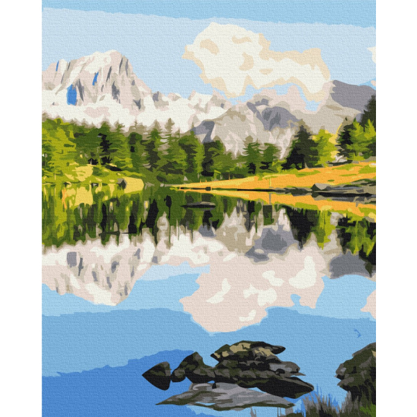 Картина по номерам Природа - Горное зеркало