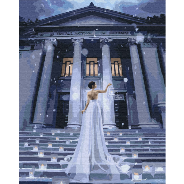 Картина по номерам Затишок, зима, Новий рік, Різдво - Вогні свята