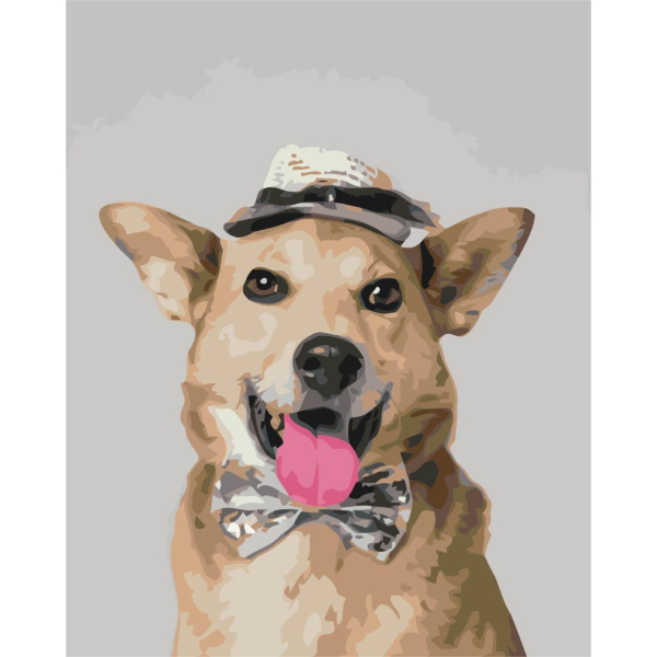 Картина по номерам Тварини, птахи та риби - Мистер Пес