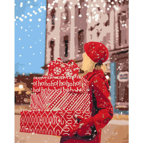 Картина по номерам Затишок, зима, Новий рік, Різдво - Новорічний настрій