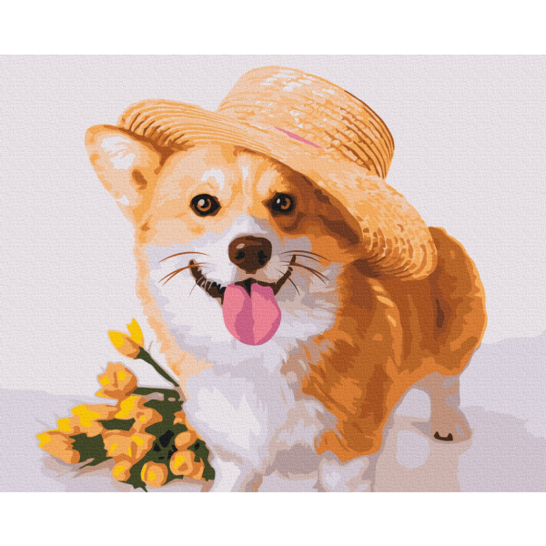 Картина по номерам Тварини, птахи та риби - Собачка джентльмен