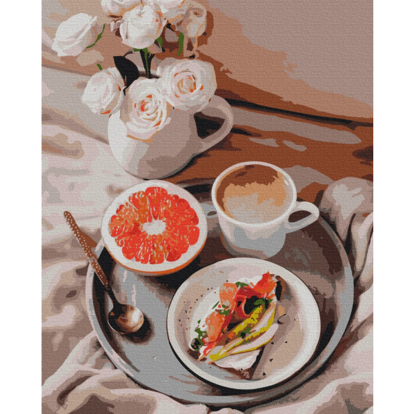 Картина по номерам Натюрморти - Цитрусовий сніданок