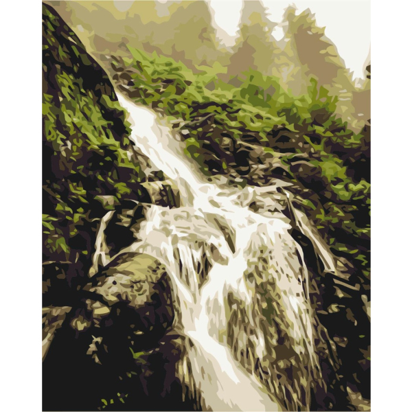 Картина по номерам Природа - The noise of the waterfall