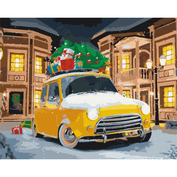 Картина по номерам Затишок, зима, Новий рік, Різдво - Доставка свята