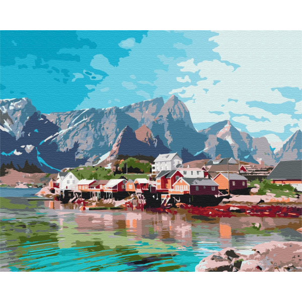 Картина по номерам Природа - Містечко в кришталевих горах