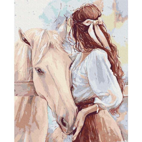 Картина по номерам Люди на картинах - Благородный друг