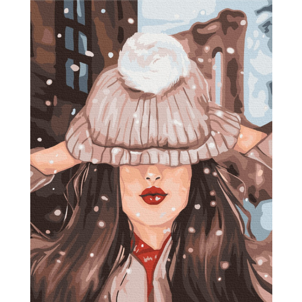 Картина по номерам Затишок, зима, Новий рік, Різдво - First snow