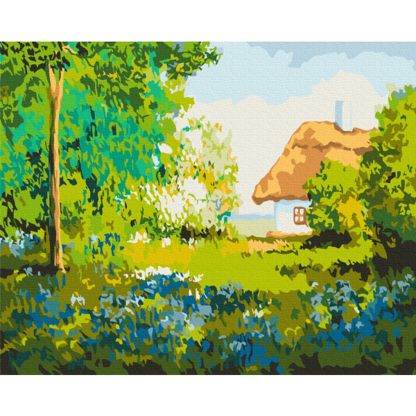 Картина по номерам Українські міста та ландшафти - Літо у селі