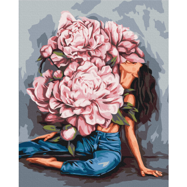 Картина по номерам Люди на картинах - Whirlpool of peonies @Daria Mikhailishina