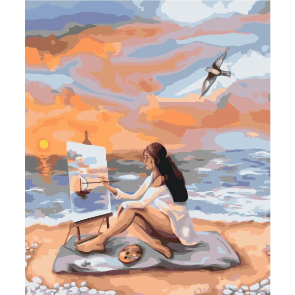 Картина по номерам Люди на картинах - Море натхнення