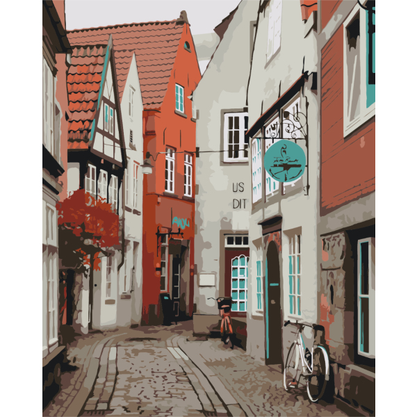 Картина по номерам Города - Вуличками Бремена