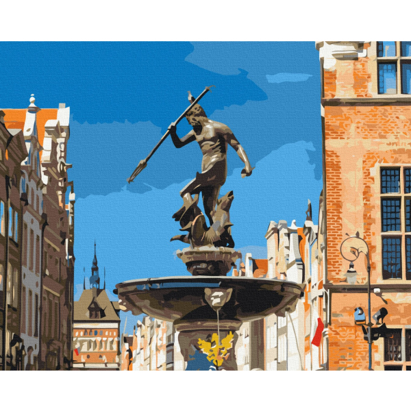 Картина по номерам Города - Fountain of Neptune. Gdansk