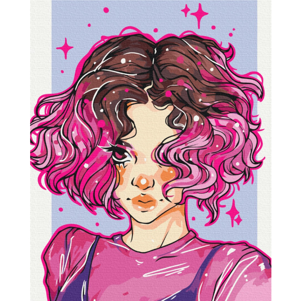 Картина по номерам Люди на картинах - Яскраві локони @nila_art_art