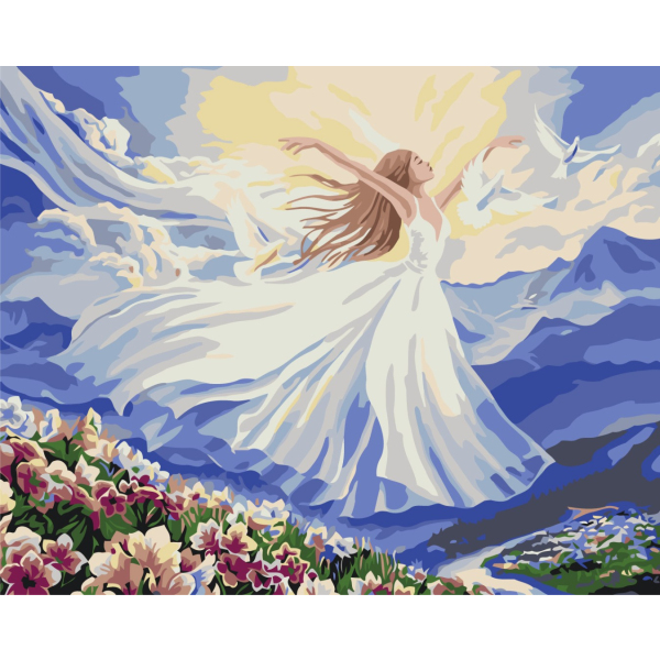 Картина по номерам Люди на картинах - Ніжність в польоті © Anna Steshenko