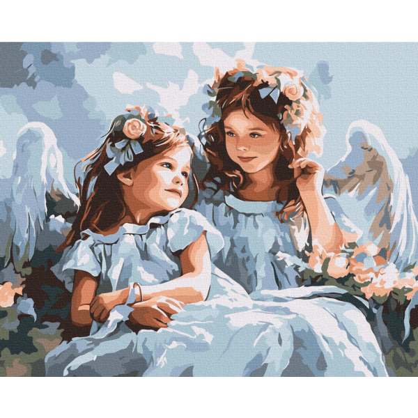 Картина по номерам Діти та ангели - Ангелы