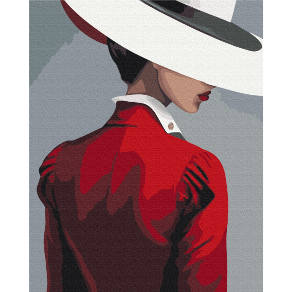 Картина по номерам Люди на картинах - Таємниця червоного