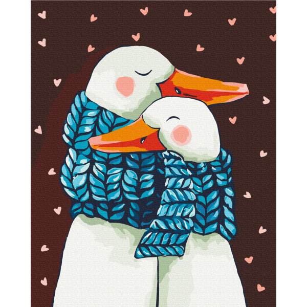 Картина по номерам Тварини, птахи та риби - Зігріваючі обійми © ANNART
